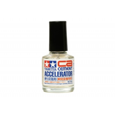 CA CEMENT ACCELERATOR WITH BRUSH - 10 ml - TAMIYA 87138